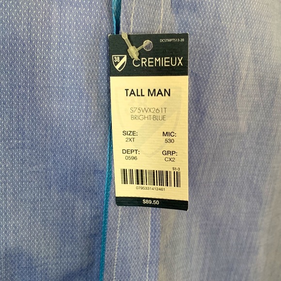NWT CREMIEUX SHORT SLEEVE SHIRT - Picture 3 of 6